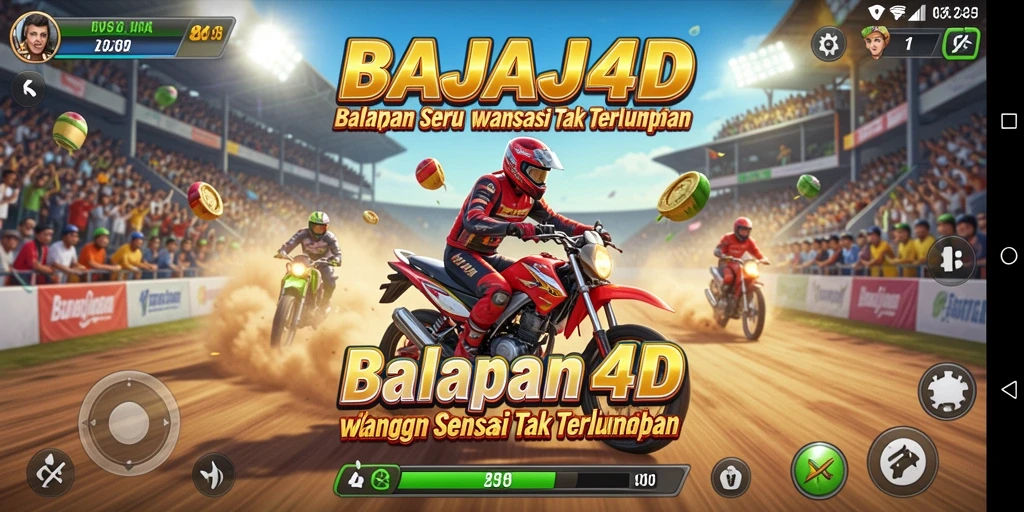 Tampilan gameplay balapan seru di BAJAJ4D.