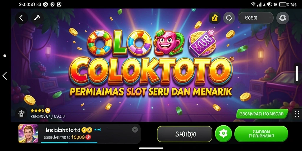 Tampilan menarik dari gameplay Slot COLOKTOTO yang mendebarkan.
