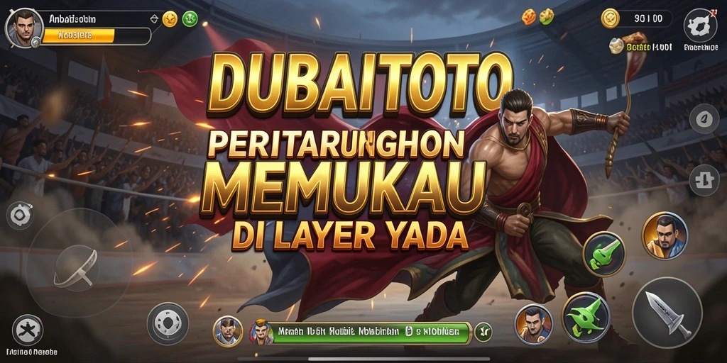 Tampilan gameplay DUBAITOTO yang penuh aksi dan strategi pertarungan.