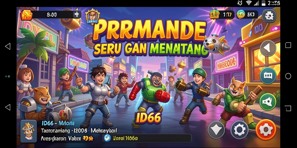 Tampilan gameplay seru pada ID66 yang menantang dan menghibur.