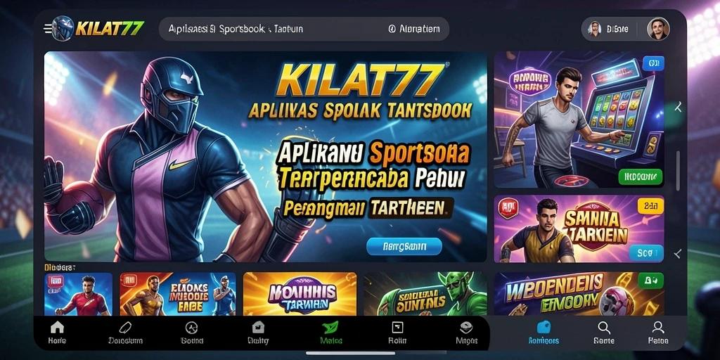 Tampilan layar utama KILAT77 dengan opsi taruhan olahraga.