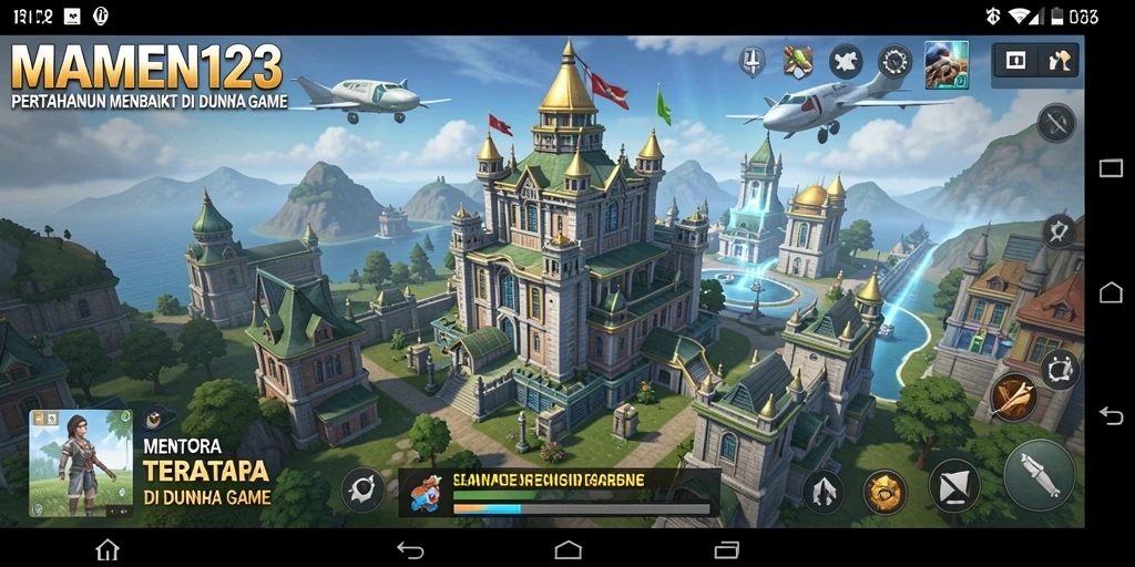 Tangkapan layar MAMEN123 menampilkan aksi seru dalam permainan Tower Defense.