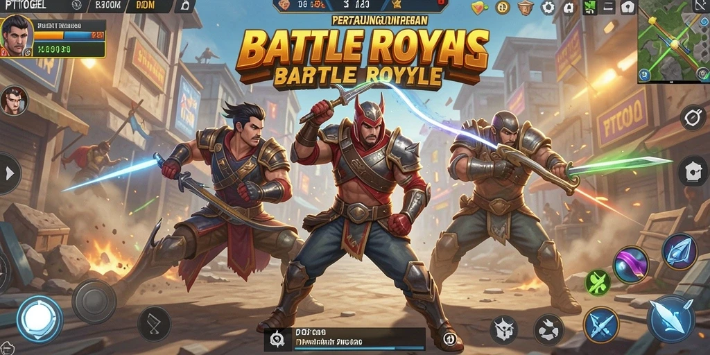 Gameplay intens dan seru dalam PTTOGEL, pertarungan Battle Royale.