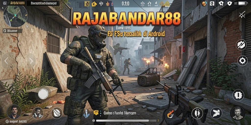Screenshot gameplay menunjukkan pertempuran intens di RAJABANDAR88.