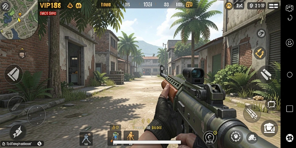 Tangkapan layar utama VIP188 menampilkan aksi seru gameplay TPS.