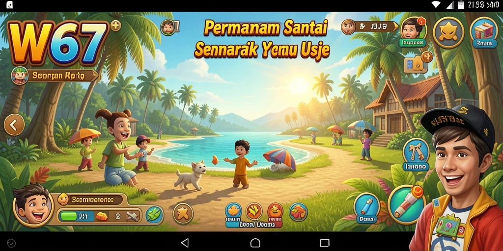 Tampilan gameplay W67 yang menarik dan interaktif.